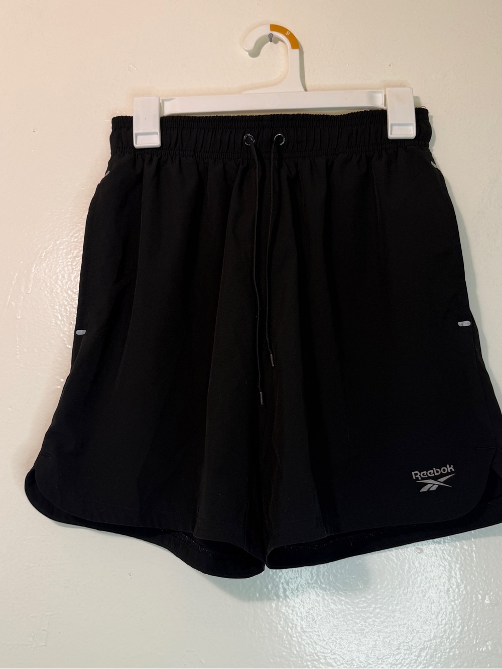 Reebok Black Running Athletic Shorts Elastic Drawstring Waist Size S
